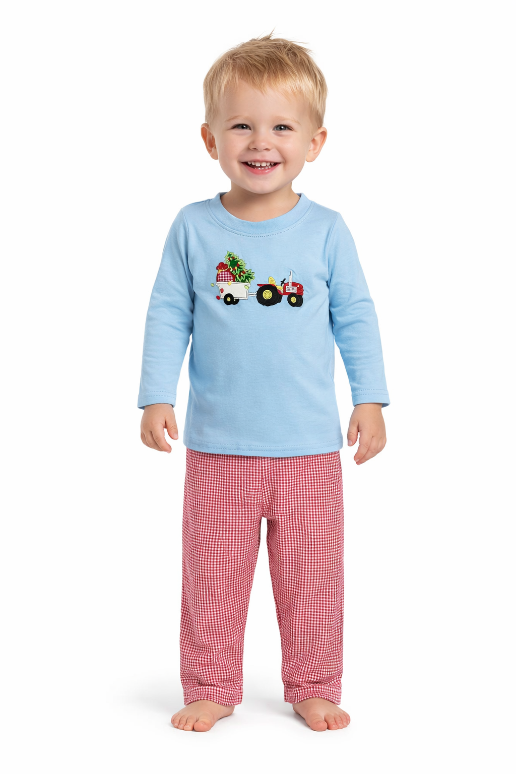Christmas tractor set