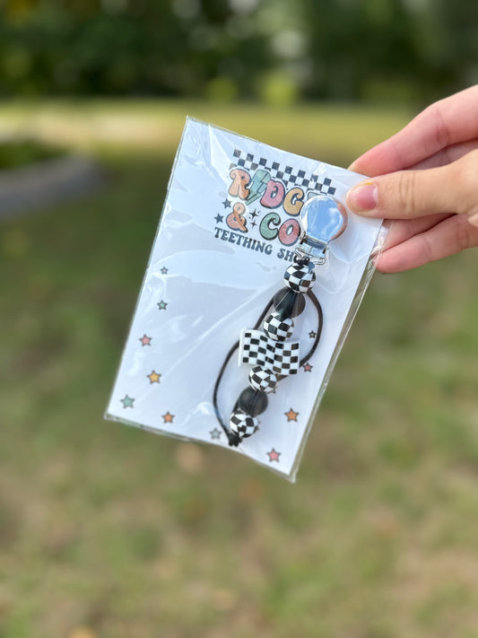 Race flag paci clip