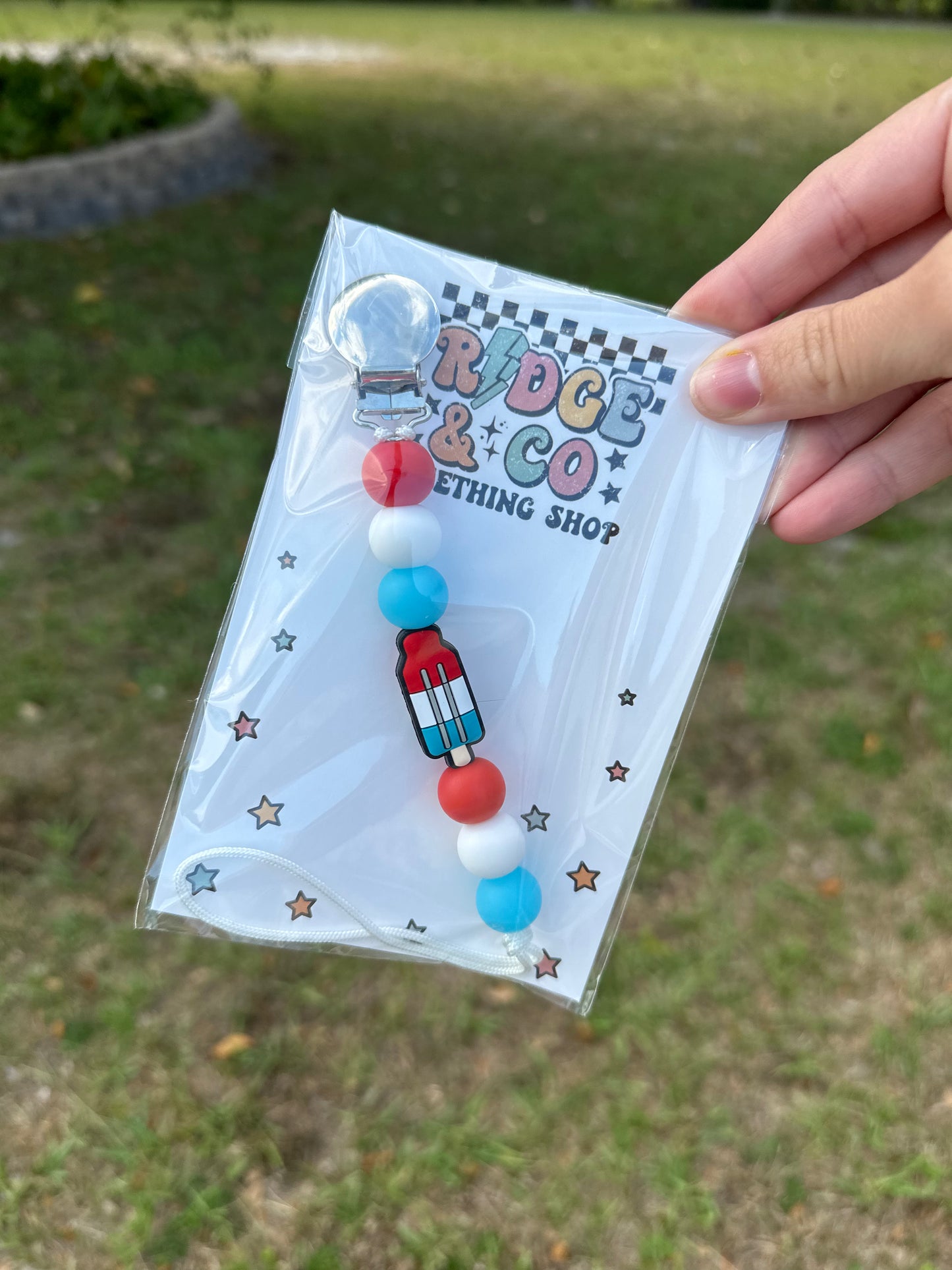 Popsicle paci clip