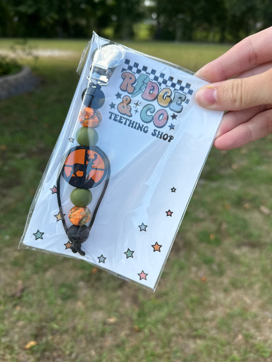 Orange deer paci clip